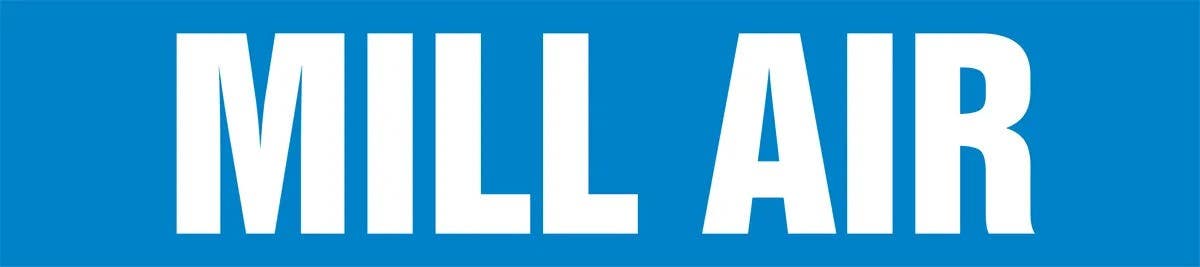 AccuformNMC RPK517S ASME (ANSI) Pipe Marker, Mill Air