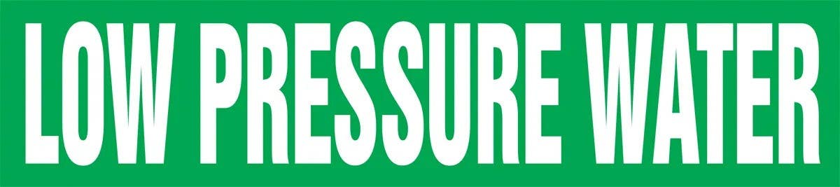 AccuformNMC RPK501S ASME (ANSI) Pipe Marker, Low Pressure Water