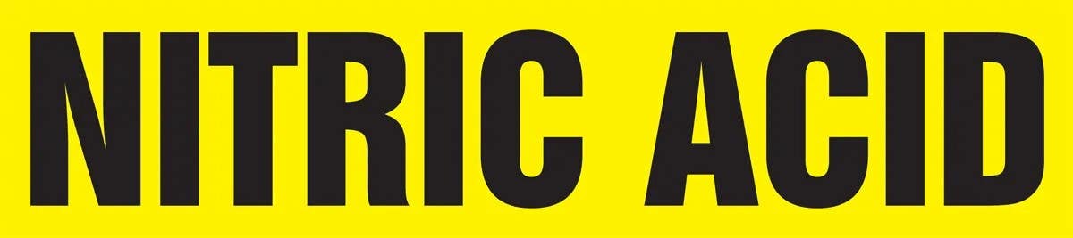 AccuformNMC RPK52 ASME (ANSI) Pipe Marker, Nitric Acid