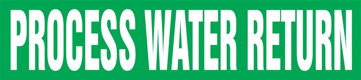 AccuformNMC RPK581S ASME (ANSI) Pipe Marker, Process Water Return