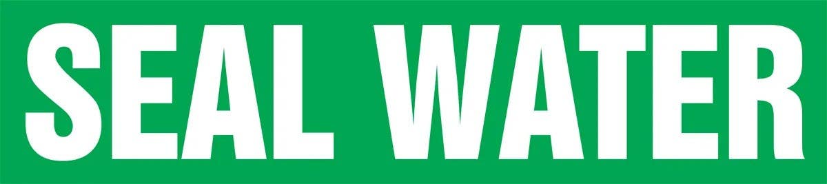 AccuformNMC RPK629S ASME (ANSI) Pipe Marker, Seal Water