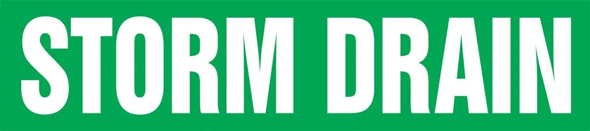 AccuformNMC RPK673S ASME (ANSI) Pipe Marker, Storm Drain