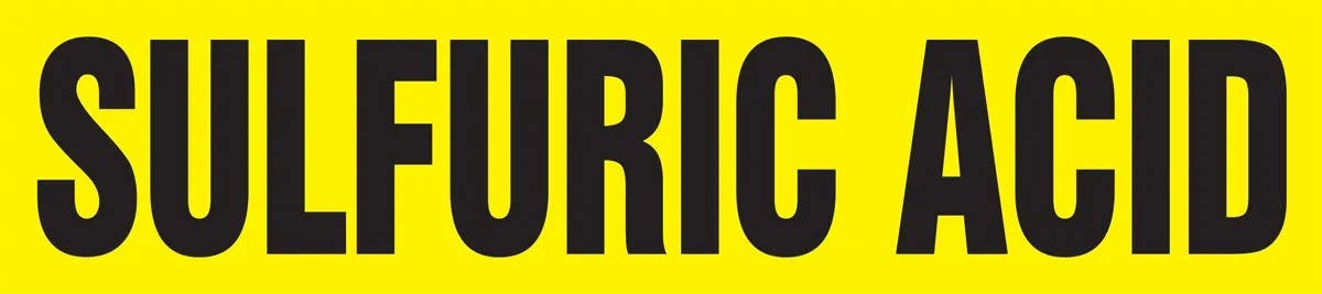 AccuformNMC RPK68 ASME (ANSI) Pipe Marker, Sulfuric Acid