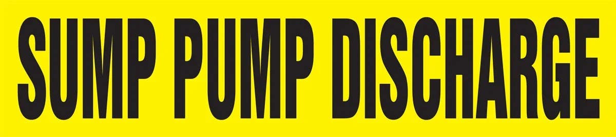 AccuformNMC RPK687S ASME (ANSI) Pipe Marker, Sump Pump Discharge