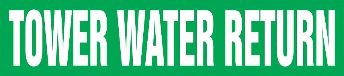 AccuformNMC RPK707S ASME (ANSI) Pipe Marker, Tower Water Return
