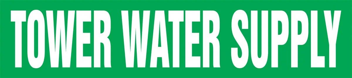 AccuformNMC RPK709S ASME (ANSI) Pipe Marker, Tower Water Supply