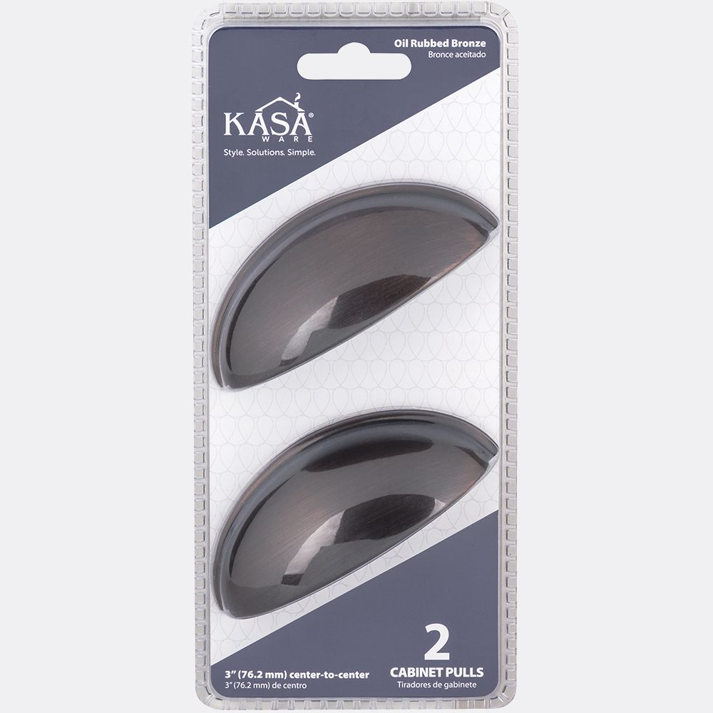 Hardware Resources K3833 KasaWare Cabinet Cup Pull, 2-Pack