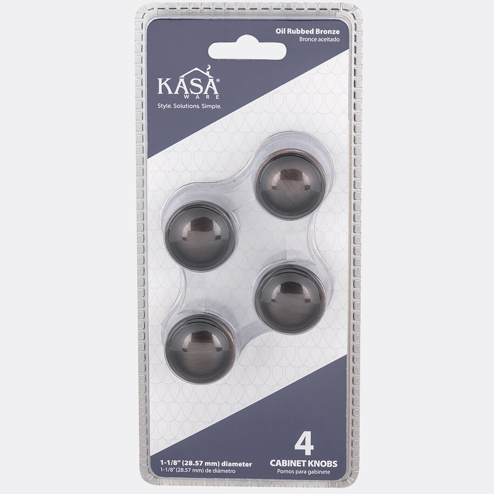 Hardware Resources K413 KasaWare Round Cabinet Knob w/ Ring, 4-Pack