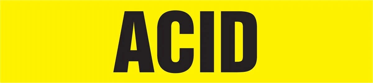 AccuformNMC RPL100P Roll Form Pipe Marker, Acid