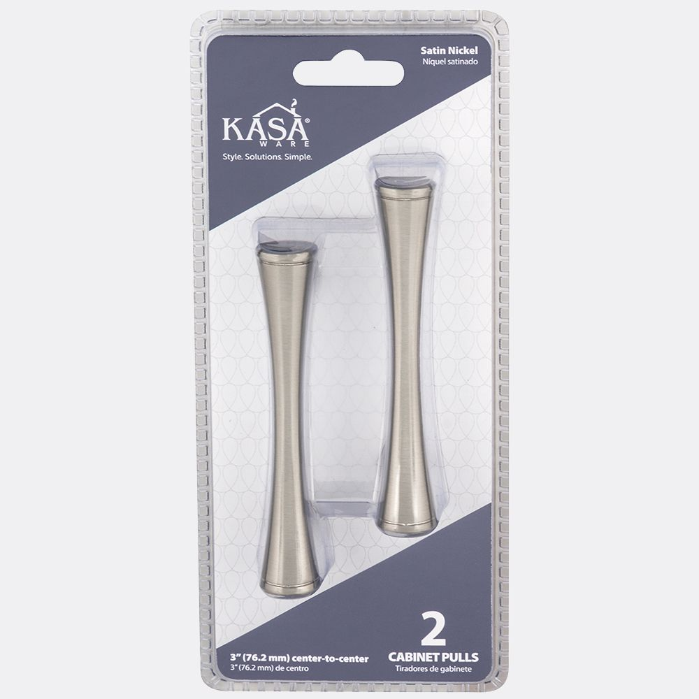 Hardware Resources K5123SN-2 KasaWare Fluted Cabinet Bar Pull,Finish-Satin Nickel,2-Pack