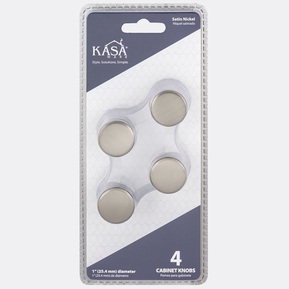 Hardware Resources K512SN-4 KasaWare Cone Cabinet Knob, Finish-Satin Nickel, 4-Pack
