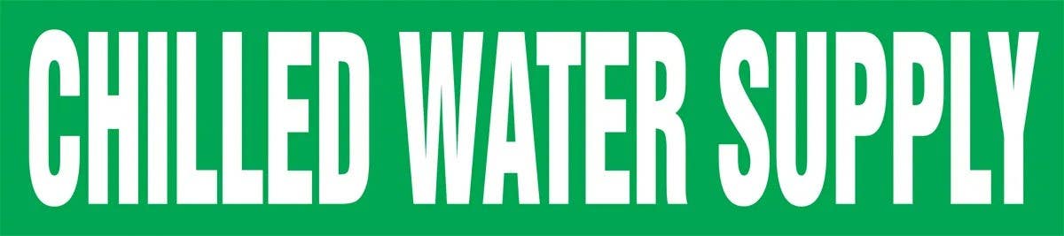 AccuformNMC RPL110P Roll Form Pipe Marker, Chilled Water Supply