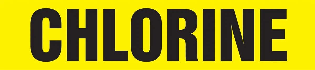 AccuformNMC RPL112P Roll Form Pipe Marker, Chlorine