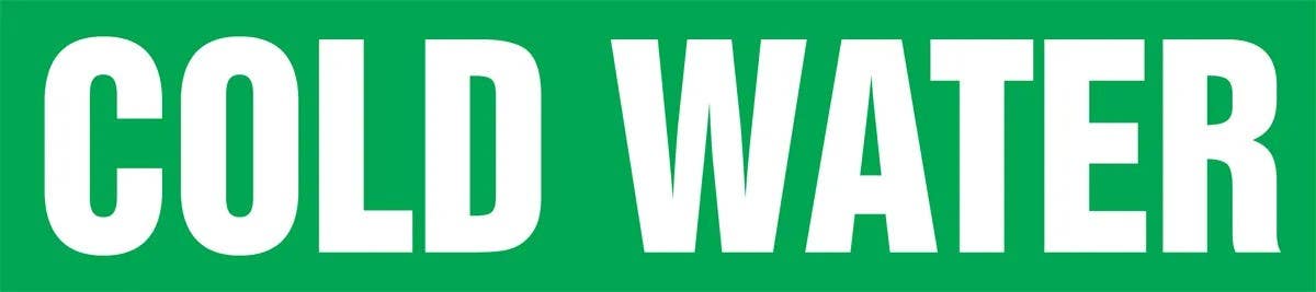 AccuformNMC RPL116P Roll Form Pipe Marker, Cold Water