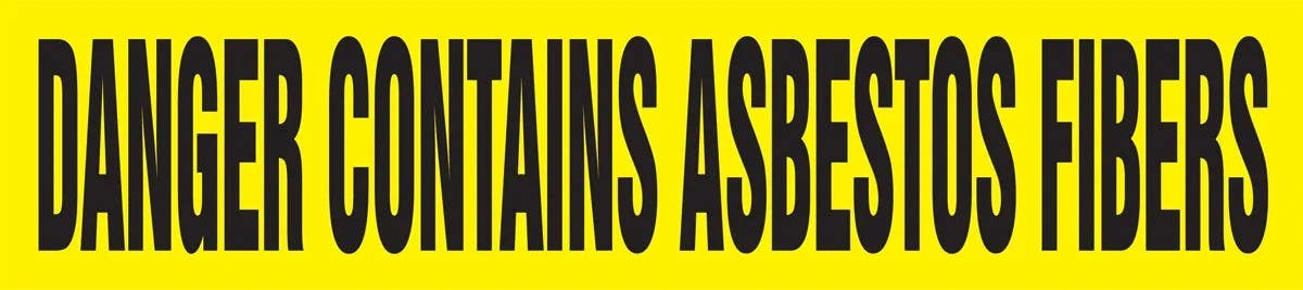 AccuformNMC RPL132P Roll Form Pipe Marker, Danger Contains Asbestos Fibers