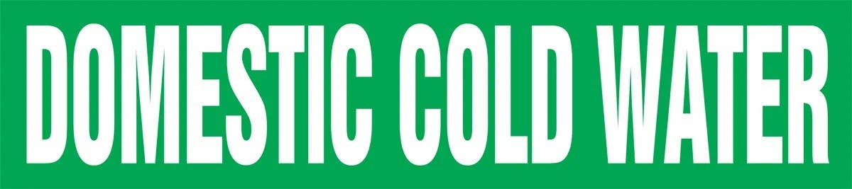 AccuformNMC RPL136P Roll Form Pipe Marker, Domestic Cold Water