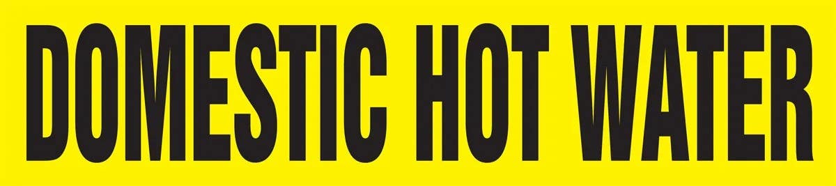 AccuformNMC RPL138P Roll Form Pipe Marker, Domestic Hot Water