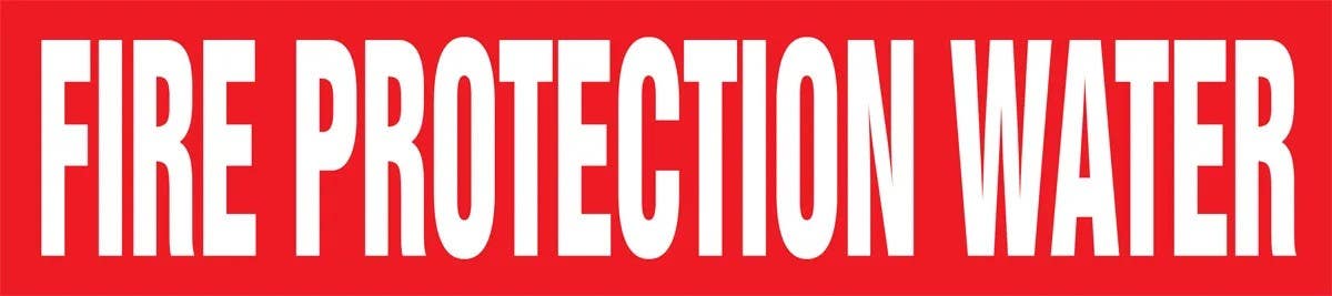 AccuformNMC RPL144P Roll Form Pipe Marker, Fire Protection Water