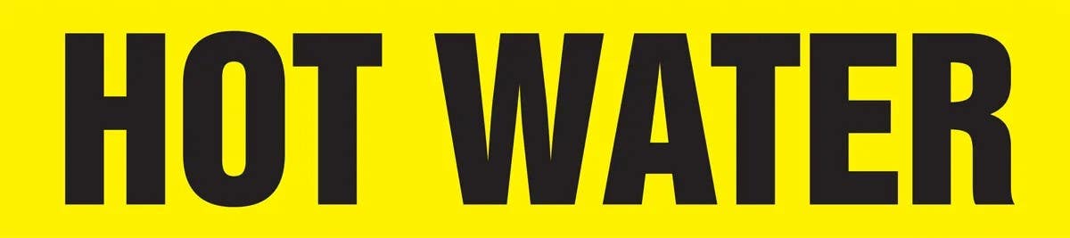 AccuformNMC RPL160P Roll Form Pipe Marker, Hot Water