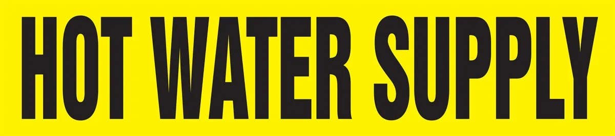 AccuformNMC RPL164P Roll Form Pipe Marker, Hot Water Supply