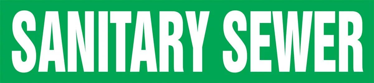 AccuformNMC RPL194P Roll Form Pipe Marker, Sanitary Sewer