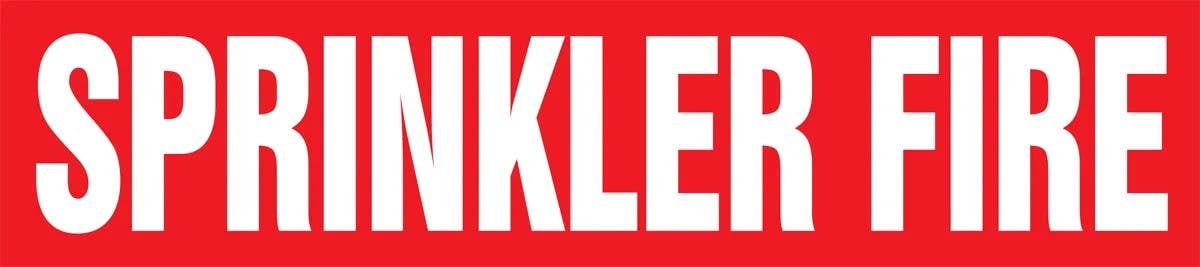 AccuformNMC RPL196P Roll Form Pipe Marker, Sprinkler Fire