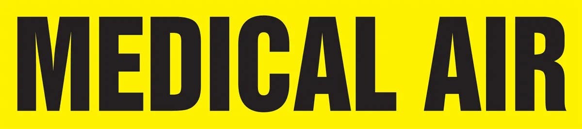 AccuformNMC RPM309 Medical Gas Pipe Marker, Medical Air, 3" x 3", 20/Pk