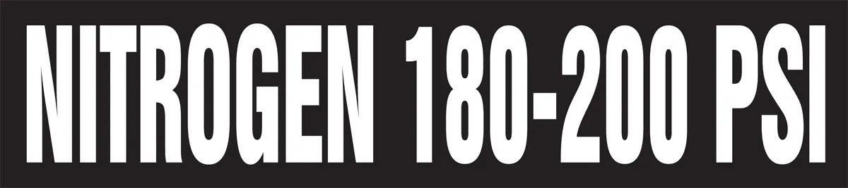 AccuformNMC RPM319 Medical Gas Pipe Marker, Nitrogen 180-200 PSI, 3" x 3", 20/Pk