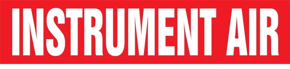 AccuformNMC RPM329 Medical Gas Pipe Marker, Instrument Air, 3" x 3", 20/Pk