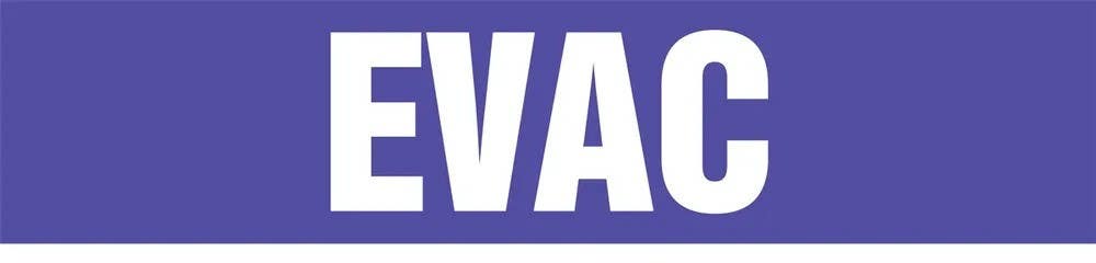 AccuformNMC RPM333 Medical Gas Pipe Marker, EVAC, 3" x 3", 20/Pk