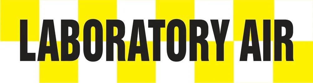 AccuformNMC RPM339 Medical Gas Pipe Marker, Laboratory Air, 3" x 3", 20/Pk