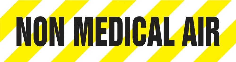 AccuformNMC RPM341 Medical Gas Pipe Marker, Non Medical Air, 3" x 3", 20/Pk