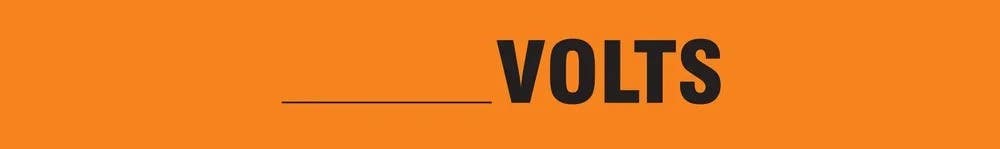 AccuformNMC RPT850P Conduit And Cable Electrical Pipemarker, Custom Volts