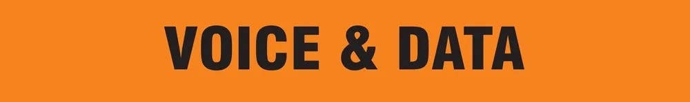 AccuformNMC RPT875P Conduit And Cable Electrical Pipemarker, Voice And Data