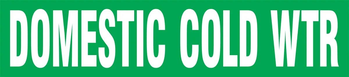 AccuformNMC RTA130 Roll Tape Pipe Marker, Domestic Cold Wtr