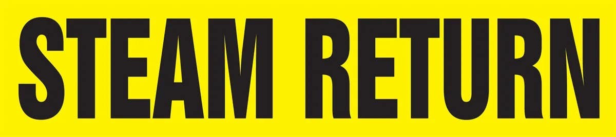 AccuformNMC RTA176 Roll Tape Pipe Marker, Steam Return