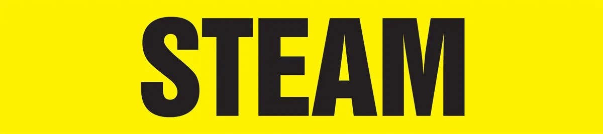 AccuformNMC RTA180 Roll Tape Pipe Marker, Steam