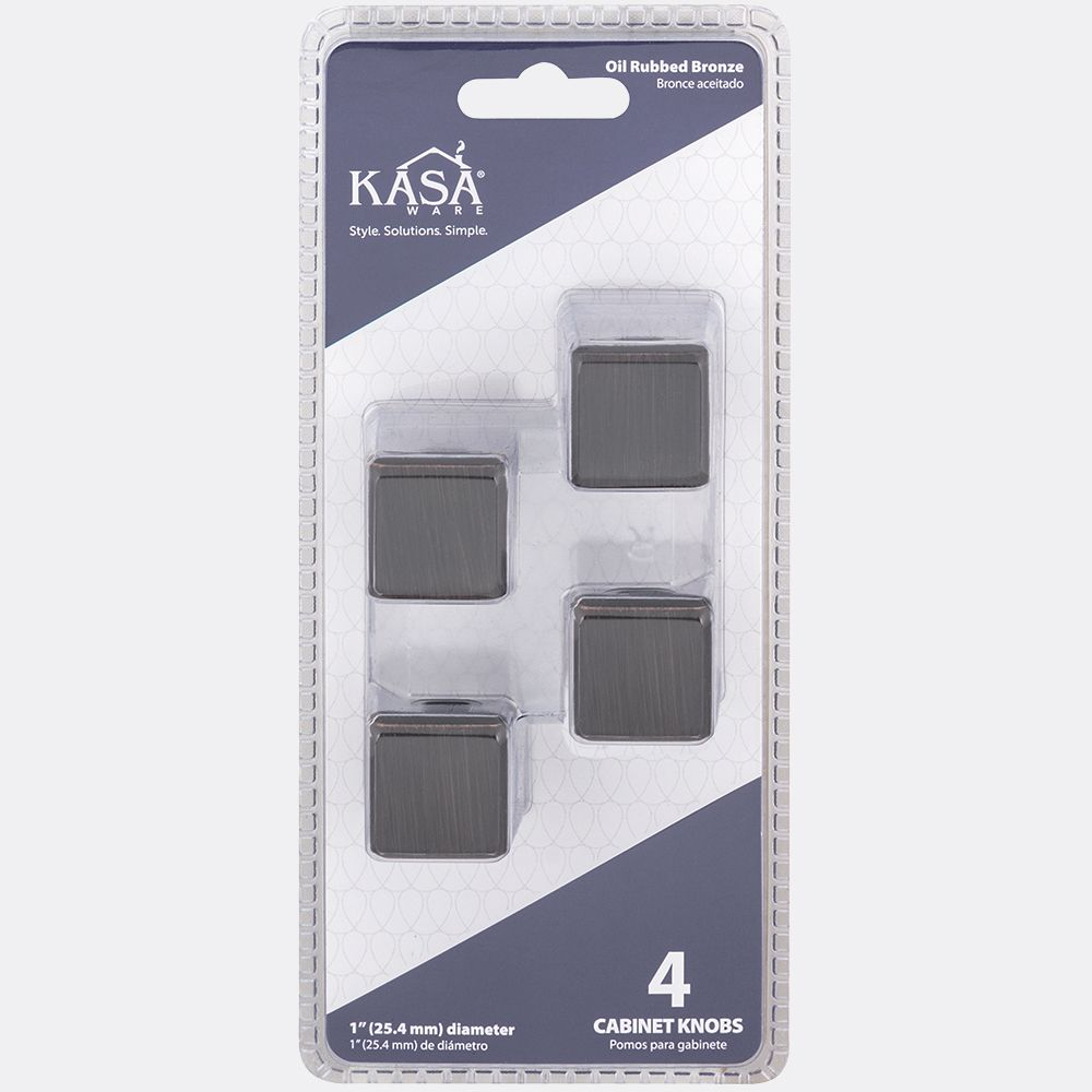Hardware Resources K940 KasaWare Rounded Square Cabinet Knob, 4-Pack