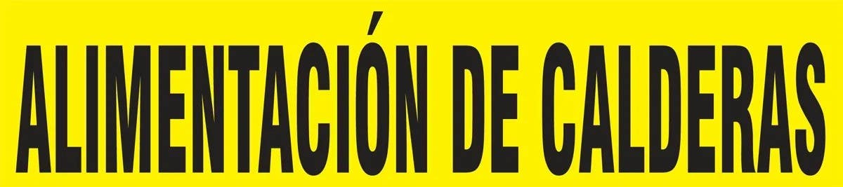 AccuformNMC SHRPK165S Spanish Pipe Marker, Alimentacion De Calderas