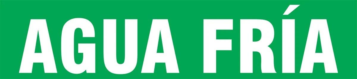 AccuformNMC SHRPK217S Spanish Pipe Marker, Agua Fria