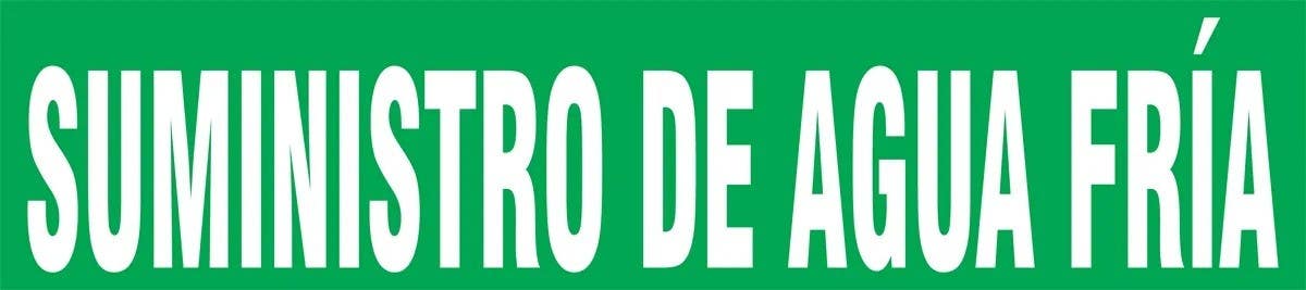AccuformNMC SHRPK223S Spanish Pipe Marker, Suministro De Agua Fria