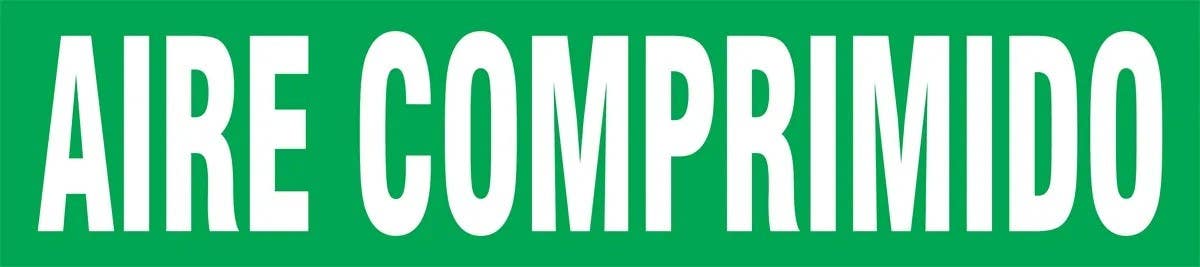 AccuformNMC SHRPK22 Spanish Pipe Marker, Aire Comprimido