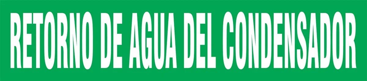 AccuformNMC SHRPK243S Spanish Pipe Marker, Retorno De Agua Del Condensador