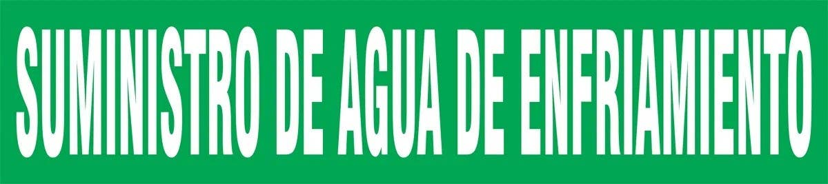 AccuformNMC SHRPK251S Spanish Pipe Marker, Suministro De Agua De Enfriamiento