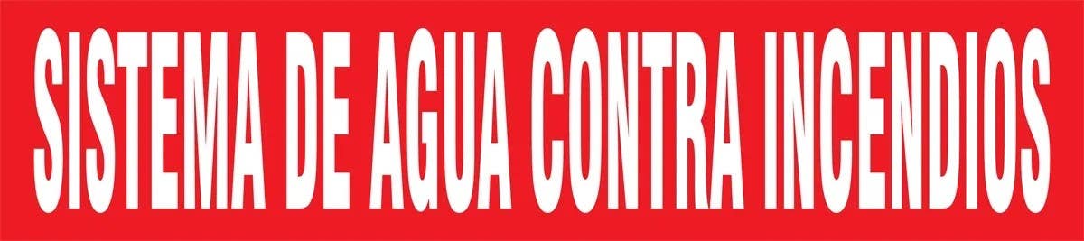 AccuformNMC SHRPK326S Spanish Pipe Marker, Sistema De Agua Contra Incendios