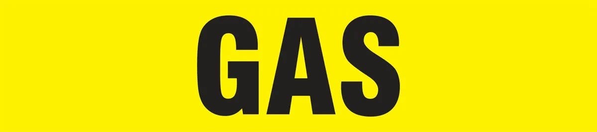 AccuformNMC SHRPK345S Spanish Pipe Marker, Gas
