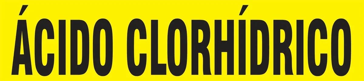 AccuformNMC SHRPK451S Spanish Pipe Marker, Acido Clorhidrico