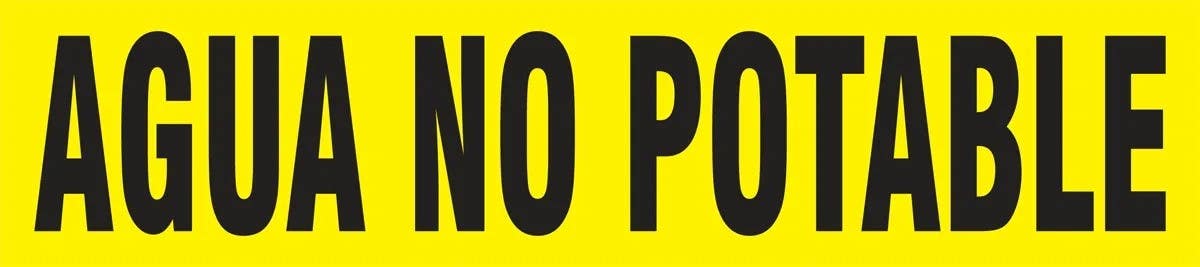 AccuformNMC SHRPK541S Spanish Pipe Marker, Agua No Potable