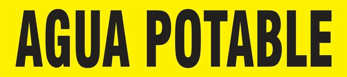 AccuformNMC SHRPK576S Spanish Pipe Marker, Agua Potable