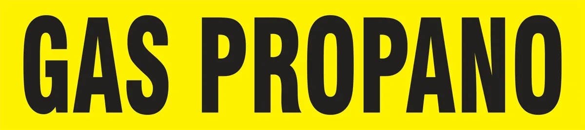 AccuformNMC SHRPK585S Spanish Pipe Marker, Propane Gas